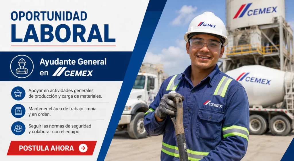 Ayudante General en CEMEX 🏗️🦺